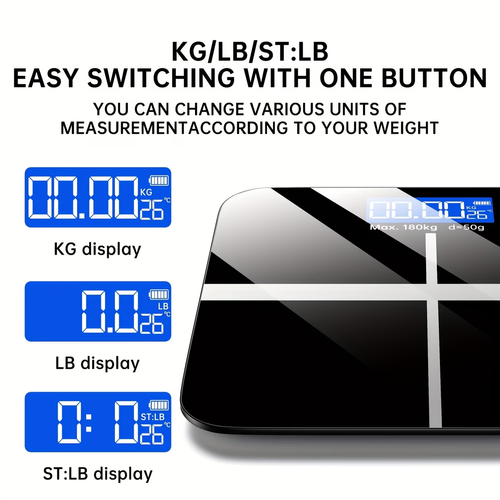 Weight Scale Electronic Scale, 179.62kg Digital Bathroom Scale, High-precision Weight Scale with LCD High-definition Display And Temperature Display (switchable Between KG And Scale), Ultra Wide Platform, High-precision Electronic Weighing.