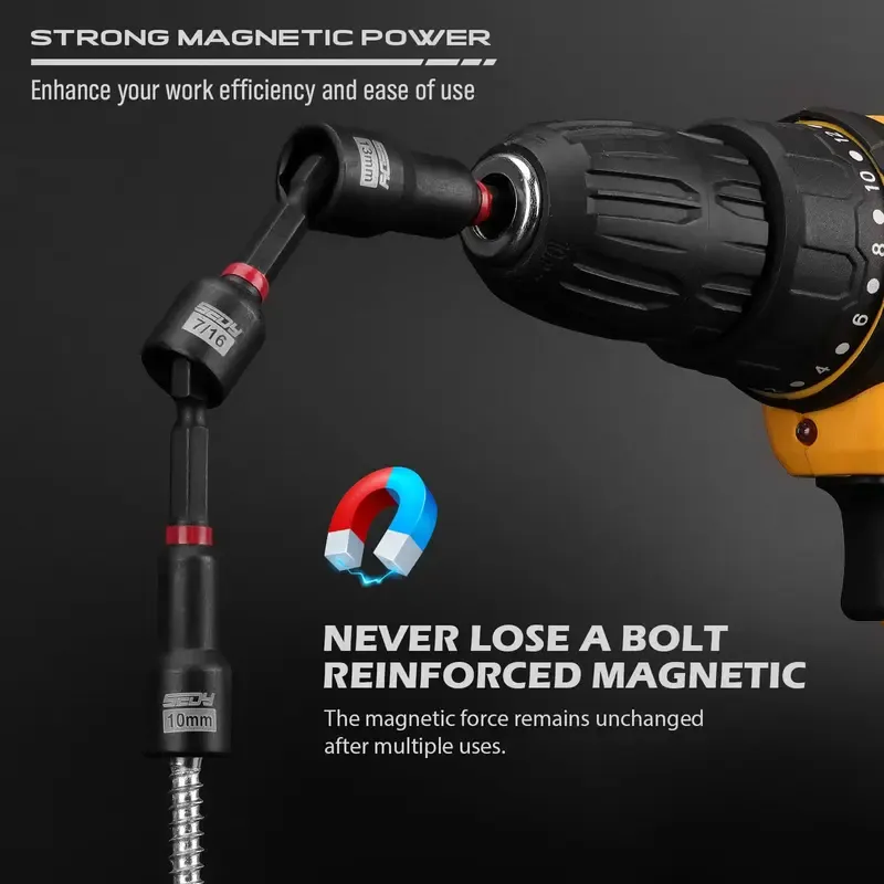 Magnetic Impact Nut Driver Set, 80pc or 41pc, Metric & SAE with Socket Adapters, Bit Holder, Wing Nut Driver, Universal Sockets, Quick Release Extension, Power Bits toolbox screwdriver set, Christmas gift