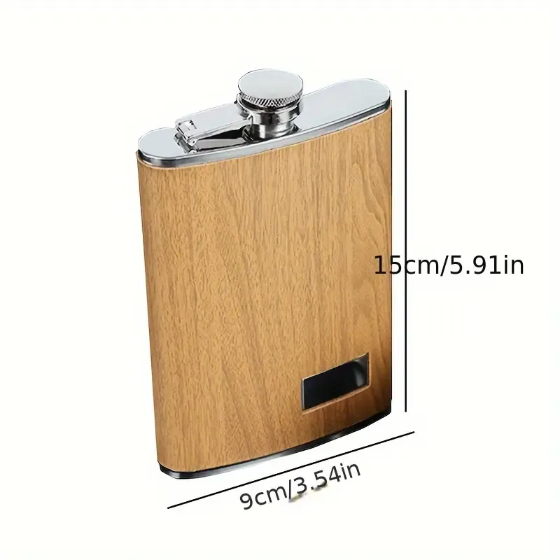 6 pieces of exquisite stainless steel men's mini hip flask set, including cups, funnels, and metal wine accessories, perfect for outdoor use