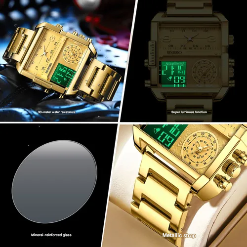 Multifunctional Quartz Watch With Oversized Dial