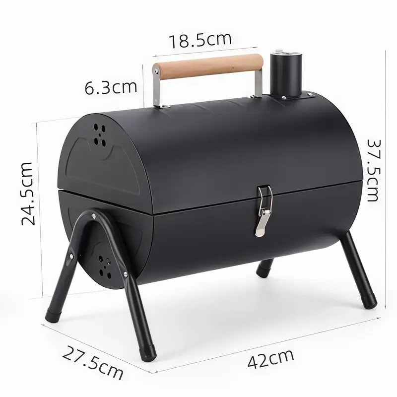 Portable Outdoor Double Sided Grill, Compact Cylindrical Grill, Cylindrical BBQ Grill, Double Sided Frying, For Outdoor Cooking Backyard Camping Picnic Beach, Multi-Person Grill, Charcoal Grill for Home Smokeless BBQ Grill camping grill new Heavy-Duty