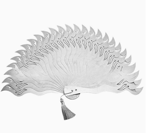 New Chinese Style Kung Fu Steel Folding Fan Traditional Handheld Martial Arts Metal Fan