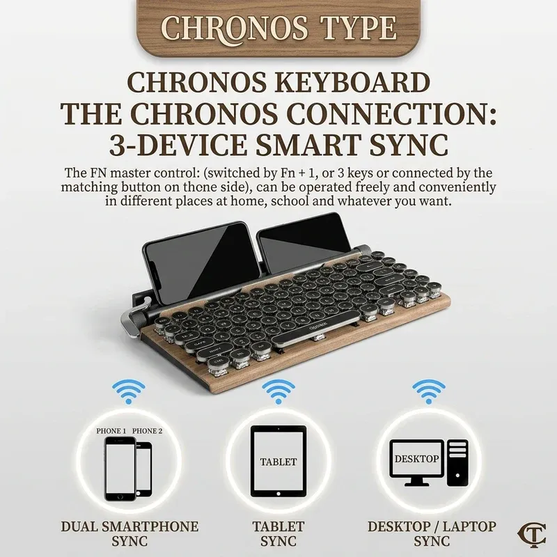 TypeNova — Retro Wireless Keyboard for Focused Work