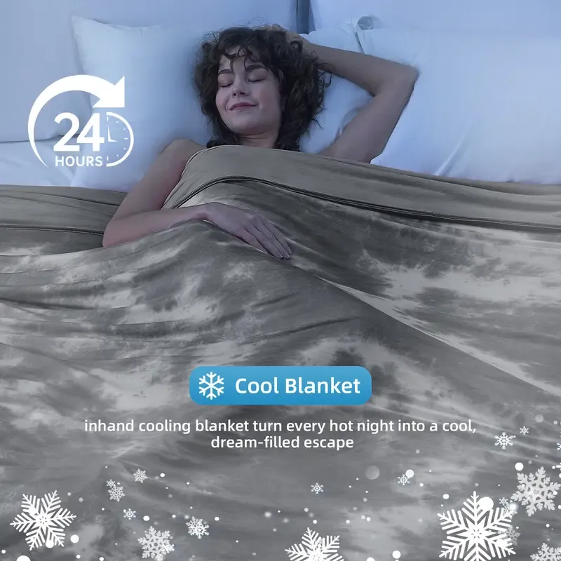 Inhand Cooling Blanket Queen Size, Summer Blankets for Hot Sleepers & Night Sweat, Thin Blanket Cold Cool Lightweight Cooling Blanket for Couch Bed,Breathable Cooling Blanket,Light Blanket for Hot Sleepers,Comfy Bedding,Gift for Summer