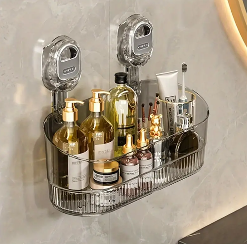 No-Drill Bathroom Suction Storage Box – Large Capacity