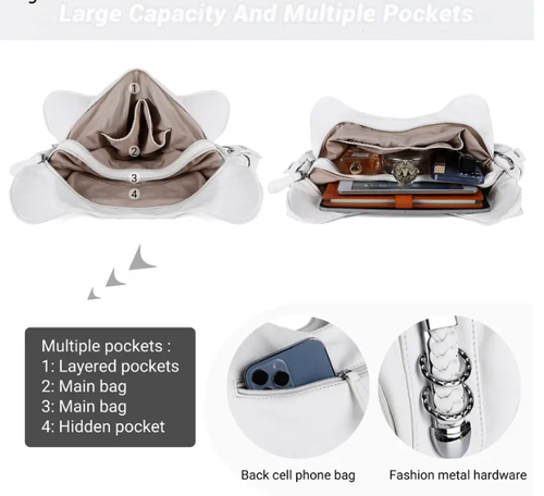 Angel Kiss Vintage Crossbody Bag - PU Hobo Tote Satchel, Lightweight Elegant Commuter Purses, Stylish Accessories for Women, Ideal for Summer Daily Use & Mother's Day Gifts,summervibes