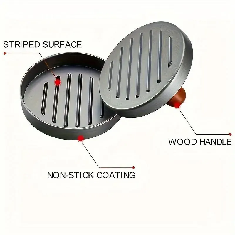 Non-stick Burger Press, 1 Count Effortless Patty Maker for Perfect Meat, Beef, Cheese, and Veggie Burgers, Ideal for Grill, Griddle, BBQ, Cooking, Kitchen Tool, Utensils