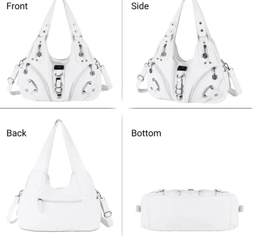Angel Kiss Vintage Crossbody Bag - PU Hobo Tote Satchel, Lightweight Elegant Commuter Purses, Stylish Accessories for Women, Ideal for Summer Daily Use & Mother's Day Gifts,summervibes