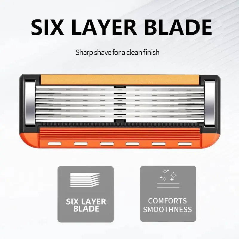 Men's razor replacement blades, 12-24  blades & 1 free handle, sharp handheld razor blades, men's daily care products, razors