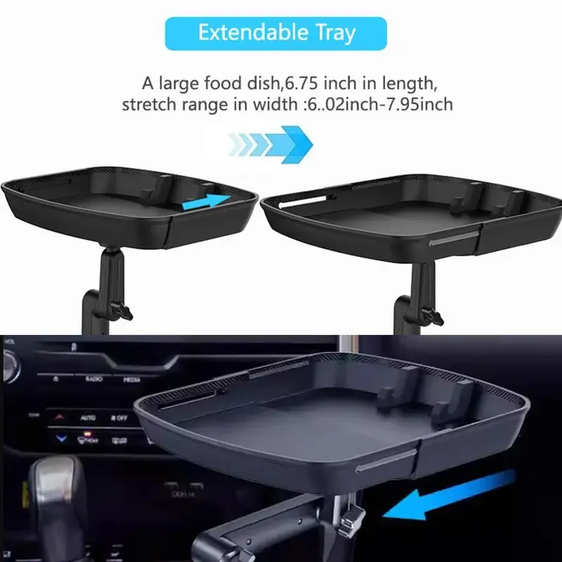 360° Rotatable Car Holder, Car Cup Holder, Multifunctional Car Cup Holder, Small Table Stand for Beverage and Food, Vehicle, Automotive