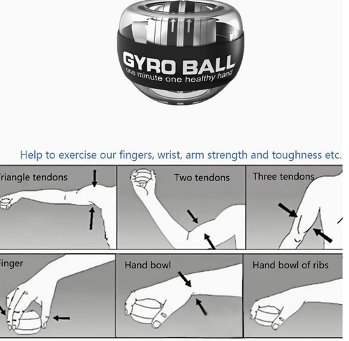 1pc Self-Starting Wrist Strength Spinning Ball for Arm, Finger, Bone And Muscle Enhancement Exerciser Home Grip Wrist Ball