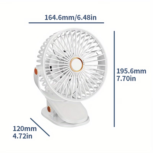 Ultra-quiet Portable Mini Fan with 5-speed Ambient Night Light - USB Rechargeable, 2 Color Options, Multi-functional Hanging-clip-desktop Design, Brushless Motor for Silent Operation, Ideal for Bedrooms, Camping, and Travel. Rechargeable Portable Fan
