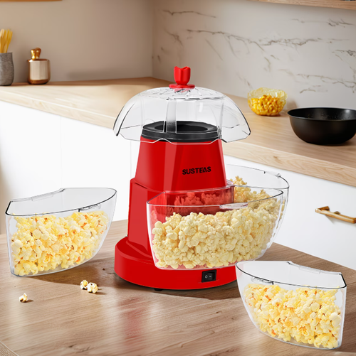 Practical Hot Air Popcorn Machine With 4 Bowls