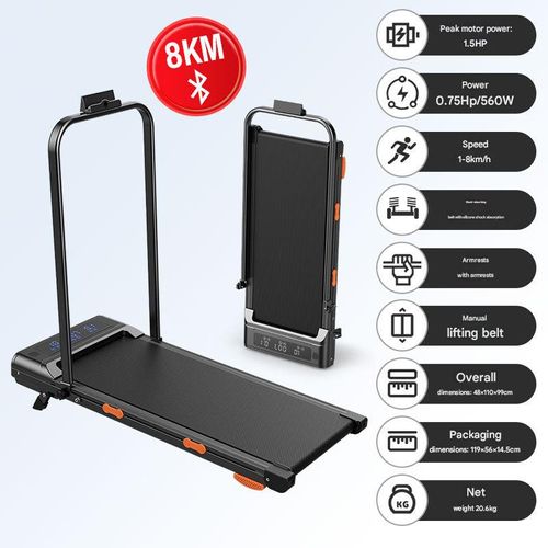 Yagud Walking Pad with Wheels,Remote Control, LED Display, Portable Under Desk Treadmill for Small Spaces, Home Office Exercise Equipment Fitness Workout Calories