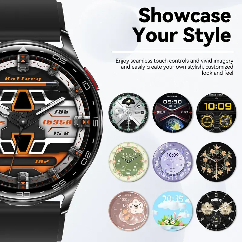 T97 Smart Watches For Men Women with Earbuds (Call Receive  Music Playback) Multifunctional Sports Watch 100+ Sports Modes Step Counter Mens Smartwatch for Android Perfect Gifts for Men Women