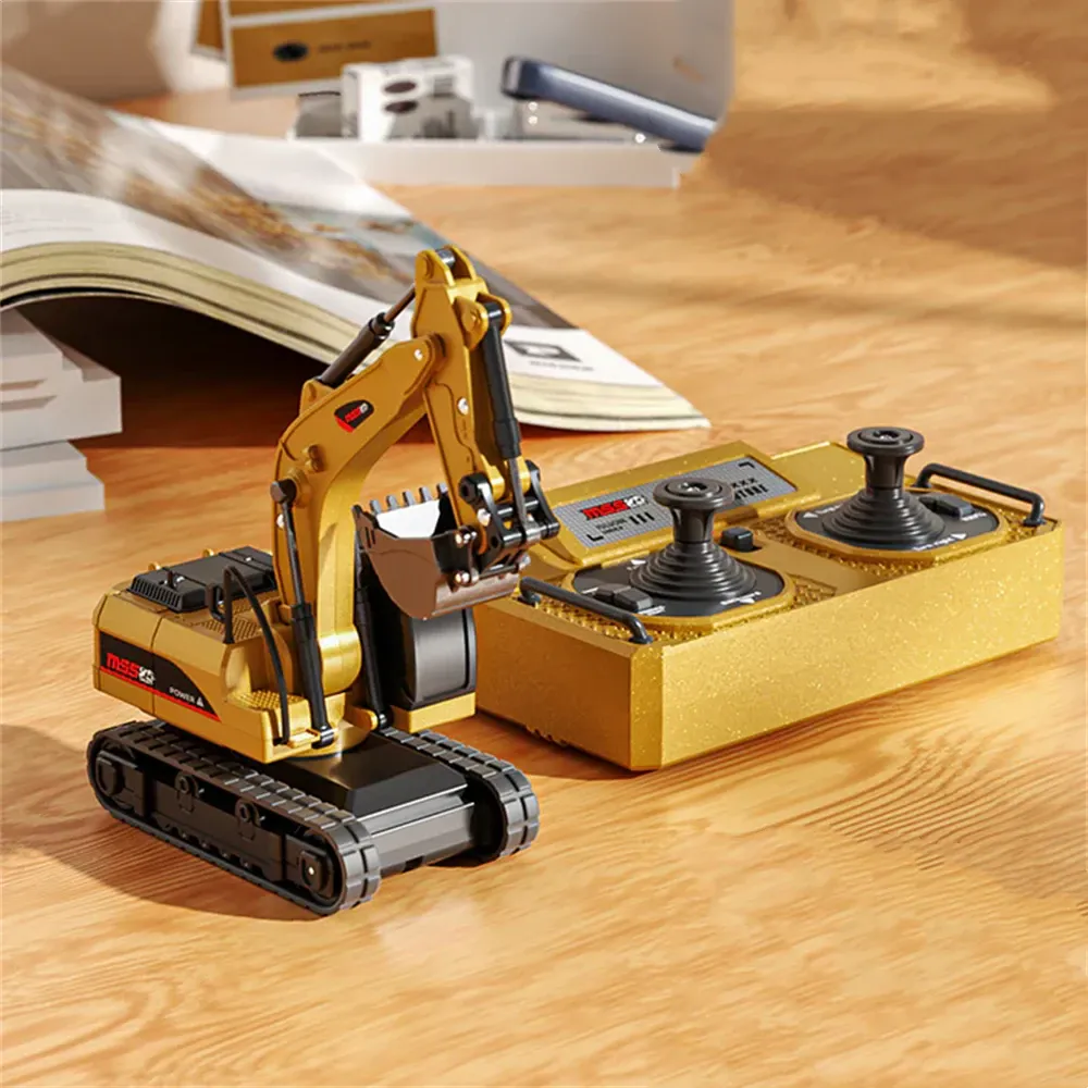 ​Z6750-Z6752-Z6753 RTR 1-64 2.4G Mini RC Car Alloy Forklift Excavator Dump Truck Support App Remote Controlled LED Light Sound Engineering Vehicle Two Speed Desktop Toys Model Collection Gift For Boys - Excavator