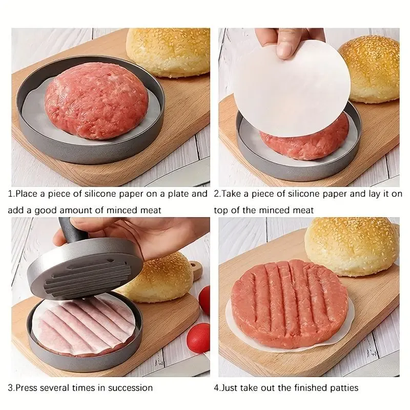 Non-stick Burger Press, 1 Count Effortless Patty Maker for Perfect Meat, Beef, Cheese, and Veggie Burgers, Ideal for Grill, Griddle, BBQ, Cooking, Kitchen Tool, Utensils