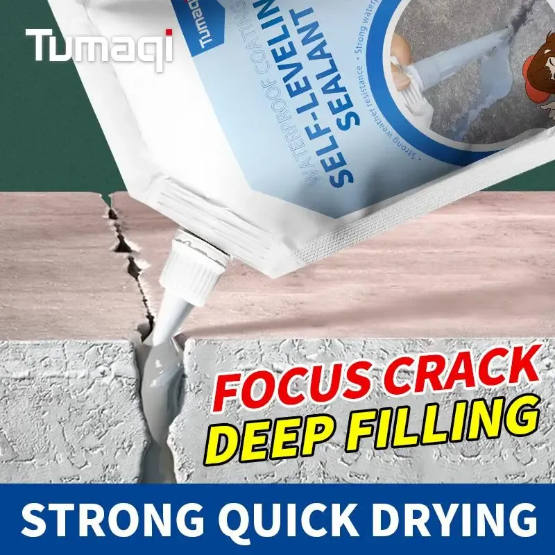Cracks Concrete Caulking Adhesive, Concrete Sealant Waterproof Repair, Concrete Crack Filler, Outdoor Concrete Quick Dry Adhesive, 500g An efficient and highly effective crack repair tool