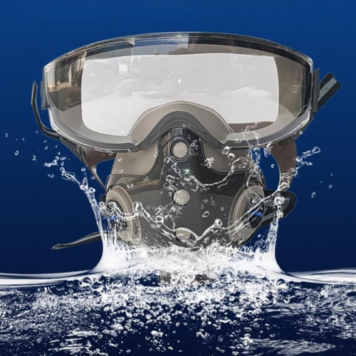 Reusable Industrial Gas Mask with 10 Filters, Dustproof Paint Spray Mask with Goggles, Protective Mask for Chemical Work, Construction Gear