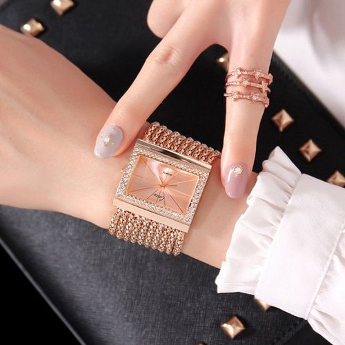 🖤Hot Sale:50% OFF🖤Ladies Rhinestone Quartz Square Watch
