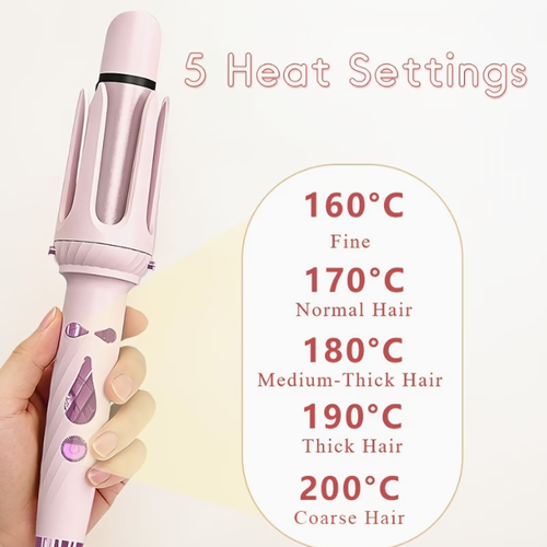 5in 1 Hair Curling Iron Set with 5 Interchangeable Heads, Crimped Waves, Hair Straightening Brush, Root Volumizing Crimper, 25mm & 32mm Curling Wand, Multi-Styler Hair Tool