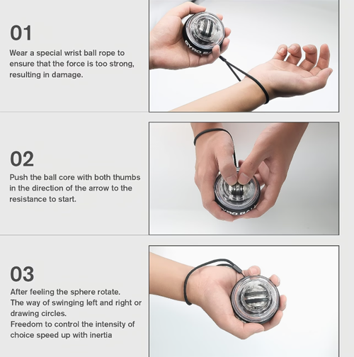 1pc Self-Starting Wrist Strength Spinning Ball for Arm, Finger, Bone And Muscle Enhancement Exerciser Home Grip Wrist Ball
