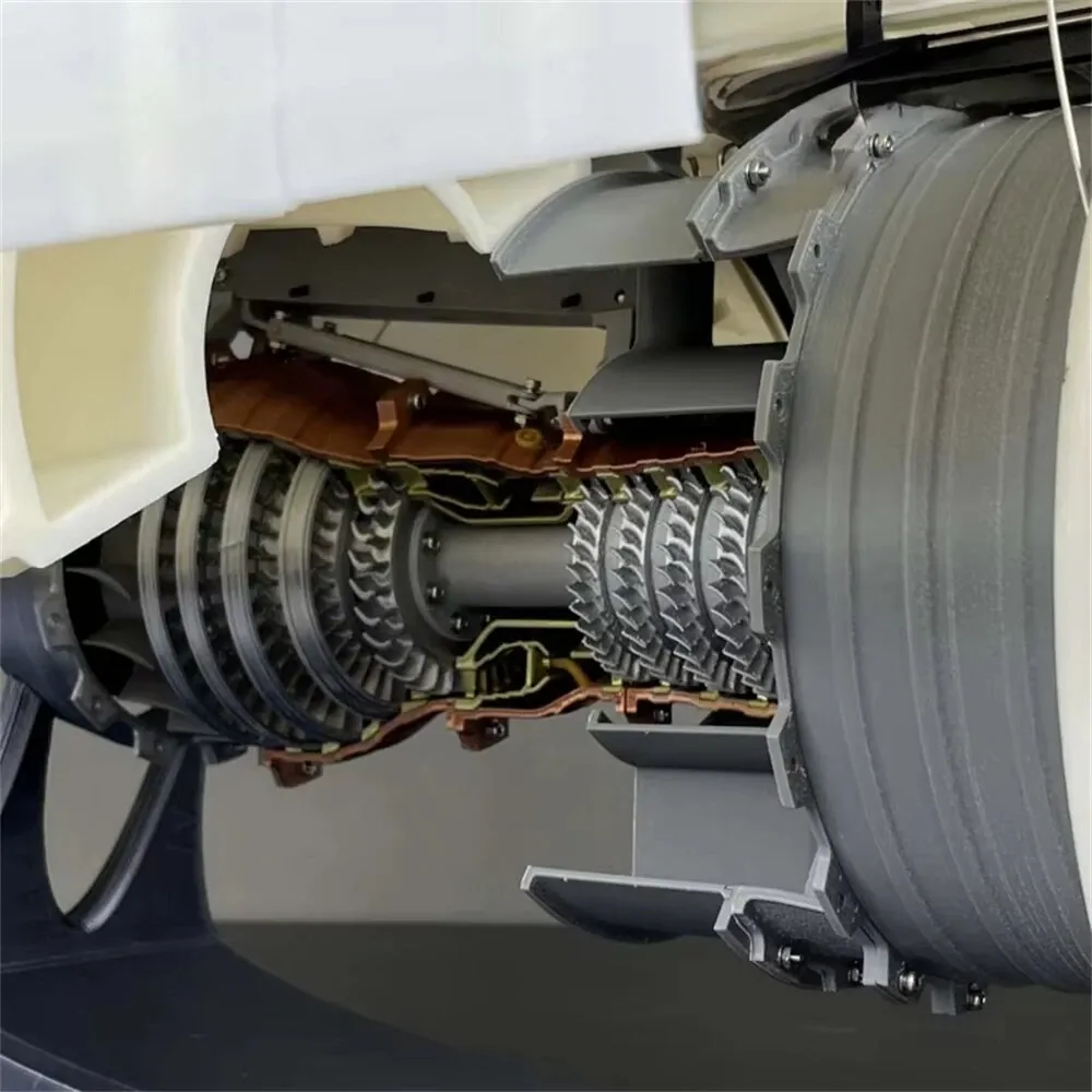NikolaToy Trent 900 Turbofan Engine Model 65CM Large Size Physics Experiment Science Discovery Production Invention Desktop Decorations Collection Toys - KIT Version