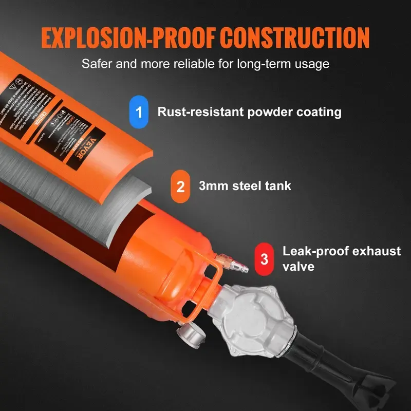 Tire Bead Blaster, Summervibes, Various specifications, Handheld Bead Bazooka, Upgraded Portable Tire Inflator Tool, For Tractor Truck ATV Car, Repair