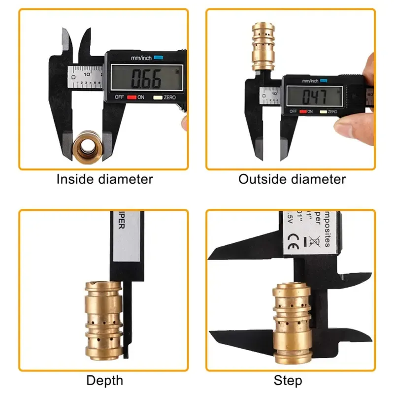 Digital caliper 0-6 inch electronic measuring tool - electronic micrometer caliper with large LCD screen, automatic shut-off function, inch and millimeter conversion (with battery)