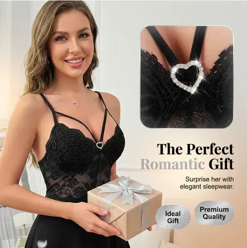 Women's Sexy Cami Nightdress with Strappy Detail