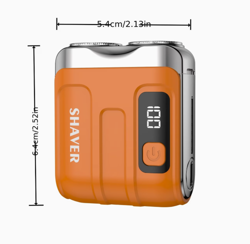 New MINI Digital Electric Shaver for Outdoor Camping, with a Floating Shaver and a Three Ring Blade Mesh, Magnetic Suction Dual Blade Head, and Portable Beard Knife
