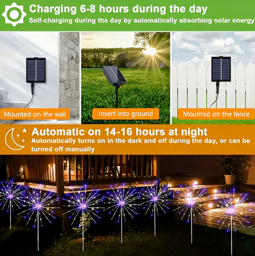 8pcs Set - Christmas Decoration, IP65 with 8 Lighting Modes. Christmas Decoration Is Used for DIY Decoration Of Gardens, Courtyards, Parties, Christmas Lighting | Easter Decoration