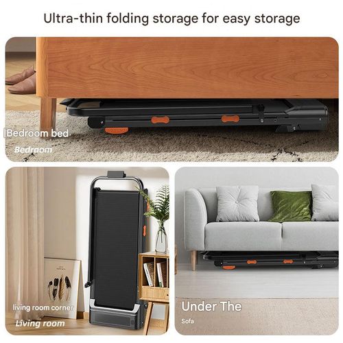 Yagud Walking Pad with Wheels,Remote Control, LED Display, Portable Under Desk Treadmill for Small Spaces, Home Office Exercise Equipment Fitness Workout Calories