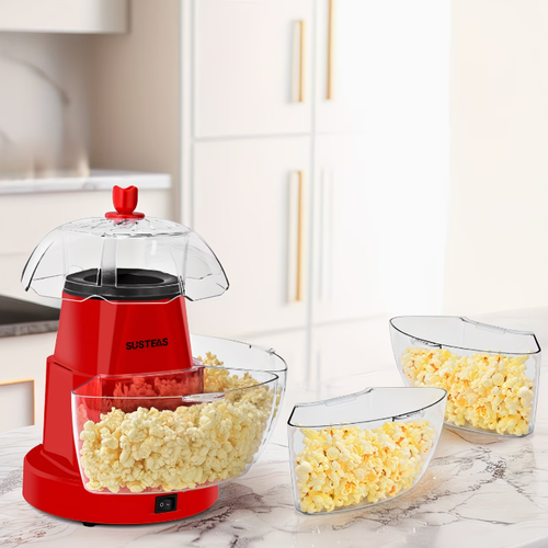 Practical Hot Air Popcorn Machine With 4 Bowls