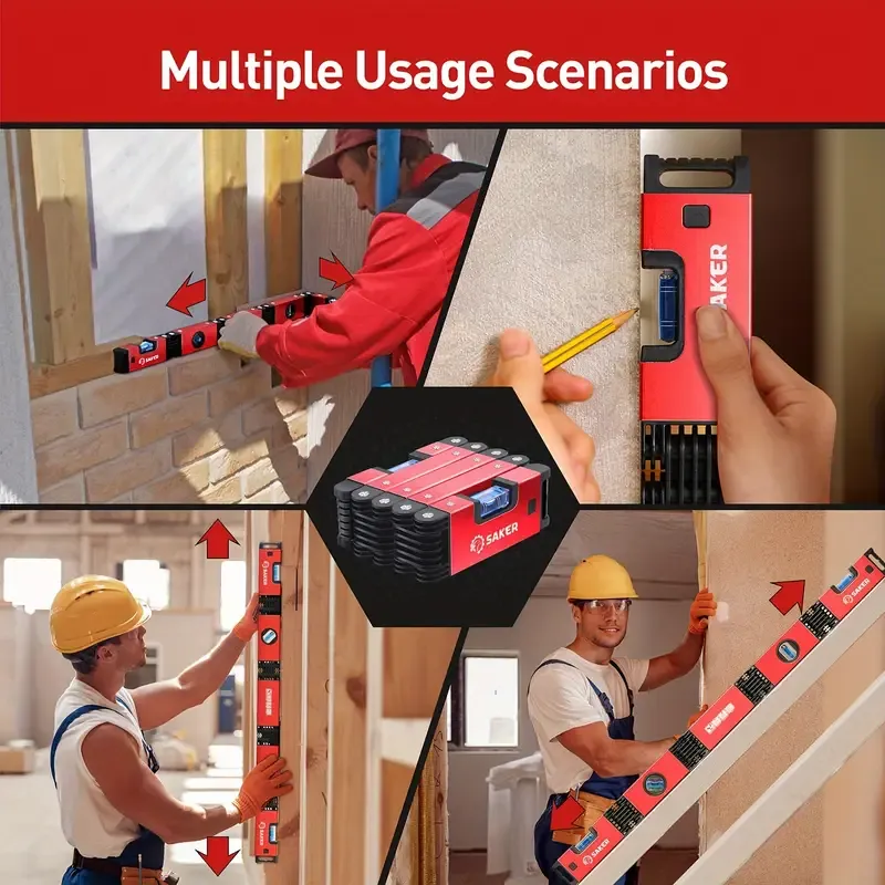 Multi-function Foldable Level, 28-Inch Multi-Angle Measurement Woodworking Tools, Precise Leveling In Any Position, Save Your Precious Time, Perfect Gifts For Birthday Christmas & Valentine'S Day