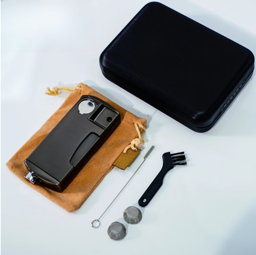 2 Sets Premium Dual-Purpose Creative Vintage Pipe Lighter Gift Box
