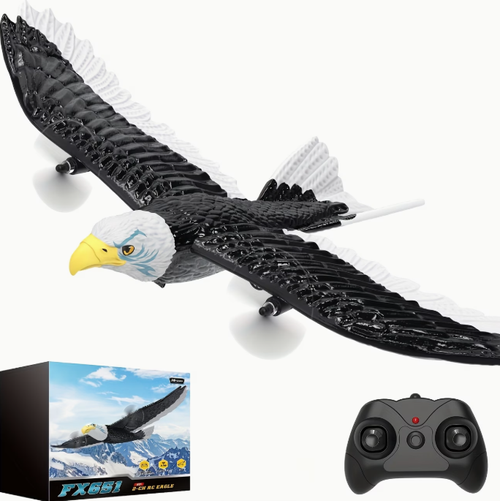 RC Plane, Remote Control Eagle Plane, RTF Airplane, 2.4GHZ 2CH Flying Bird with 2 Batteries And Propeller 6-Axis Gyro Stabilizer, Easy to Fly for Beginners Adults Kids Boys