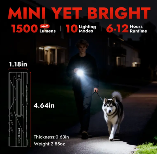 High-Intensity Portable Flashlight