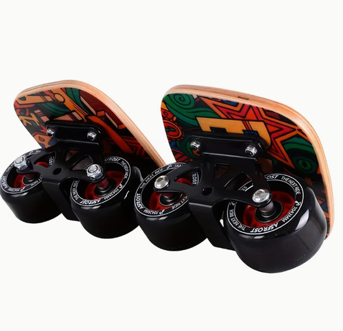 Portable Roller Road Drift Skates Plate with Cool Deck Anti-Slip Board Split Skateboard with PU Wheels High-end Bearings