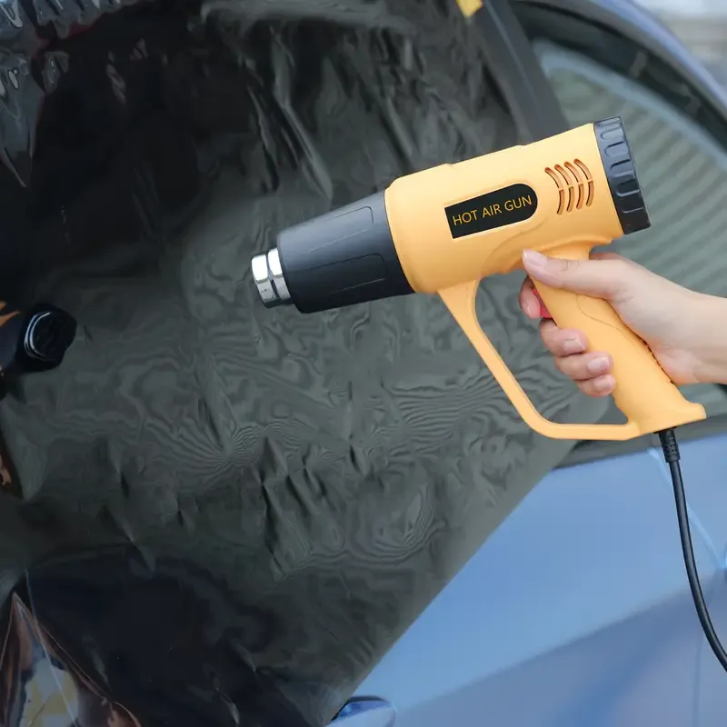 Hot Air Gun 1800W Fast Heating Suitable for Vinyl Wrap, Crafts, Shrink Tubing, Paint, Epoxy Resin, Overload Protection Hot Air Gun Set Nozzle