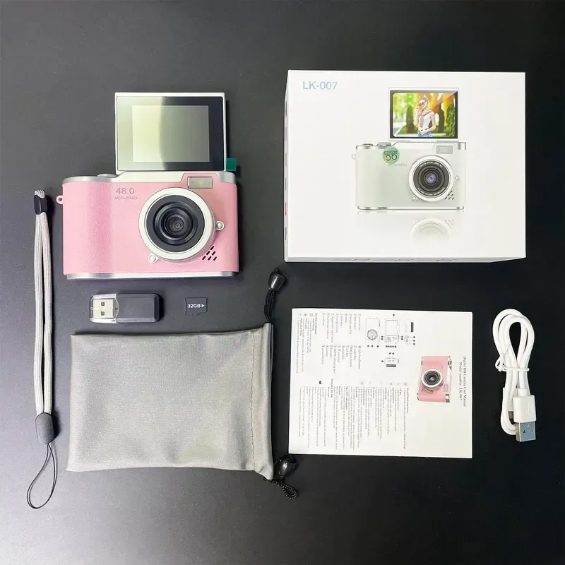 Foldable Screen Student Camera, 1 Count Retro CCD Card Machine, Entry-level Digital Camera, 1080P High Built-in Games & Filter Functions Camera, Mini, Digital Zoom Camera, Hybrid Viewfinder, Multiple Filters, Portable, HD Digital Camera