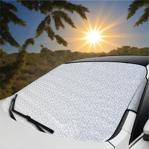 All-Season Car Sunshade, Sedan SUV Windshield Special Thickened Sunshade Snow Cover Reinforced Double-Thread Stitching Wear-Resistant Anti-Tear Sun Protection Cooling Frost Snow Car Cover