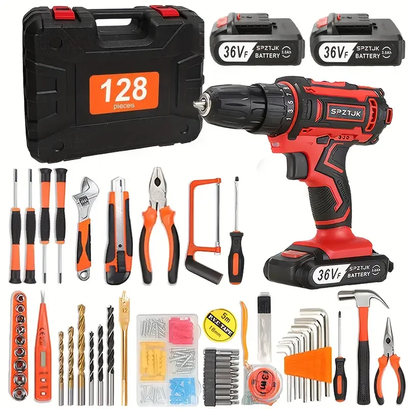 103Pcs with 2 Battery Electric Drill Set