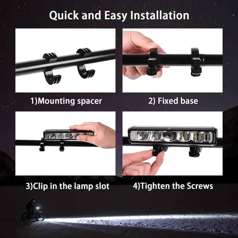 1800 Lumen Super Bright LED Bike Light, USB Rechargeable Bicycle Headlight, Waterproof Bike Headlight,Daytime Running Light,MTB Off-Road Cycling Commuting