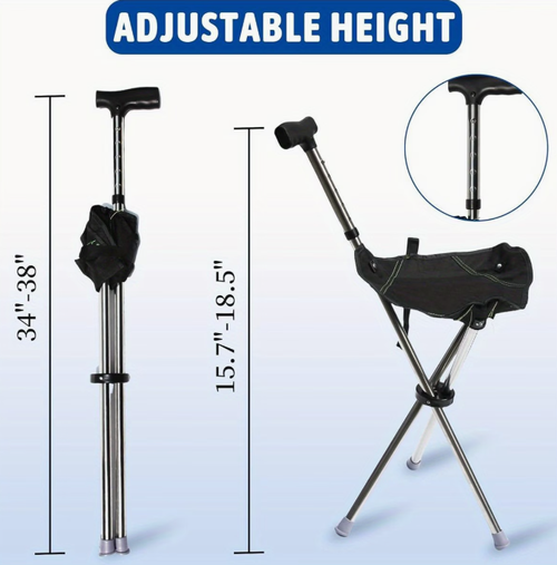 Outdoor walking stick stool