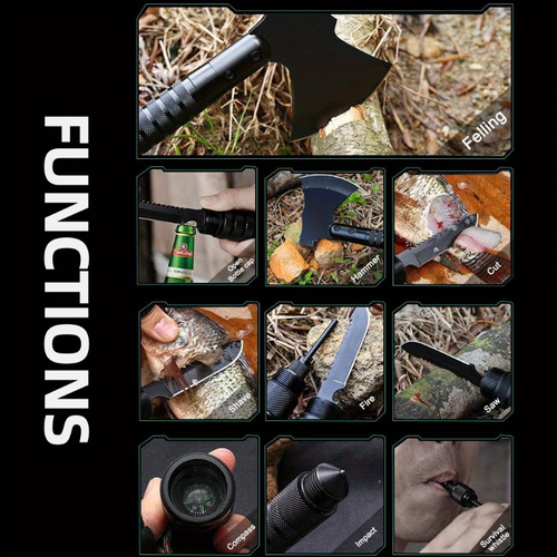 Durable Survival Hatchet - Multi-Tool Axe with Hammer