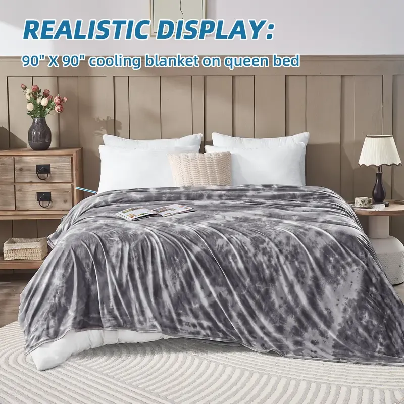 Inhand Cooling Blanket Queen Size, Summer Blankets for Hot Sleepers & Night Sweat, Thin Blanket Cold Cool Lightweight Cooling Blanket for Couch Bed,Breathable Cooling Blanket,Light Blanket for Hot Sleepers,Comfy Bedding,Gift for Summer