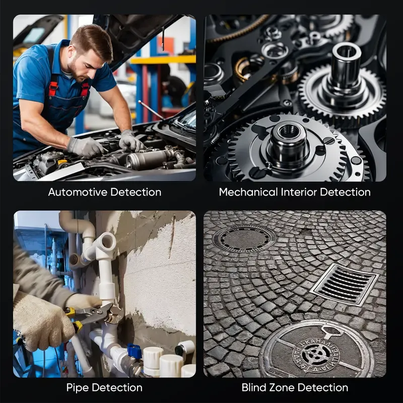 SHEKAR 0.33in  0.23in Two-Way Endoscope Camera with 32GB Card, 360° Rotatable Waterproof Borescope with Light, Articulated Snake Camera, Inspection Scope for Automotive, Mechanic, Wall, Vehicle, Drain, Home Improvement