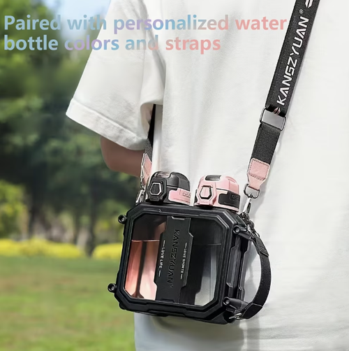 Tritan 40.58oz Double Chamber Sports Water Bottle - 2-In-1 Dual Compartment Design for Cold And Hot Drinks, Silicone Straw And Direct Spout, Bpa-Free, Perfect for Students And Couples