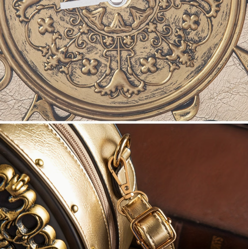 Women's Retro Steampunk Handbag with Clock Face
